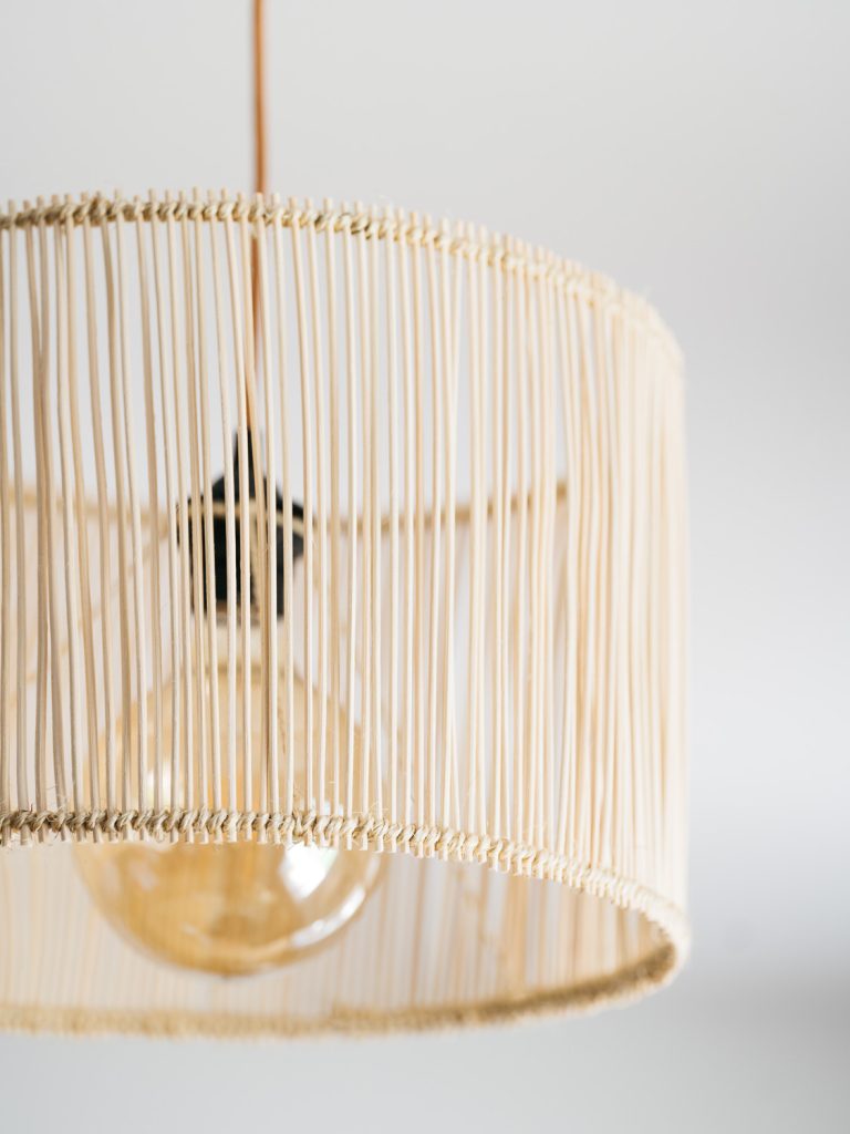 DIY Boho Lampenschirm aus Rattan und Jute selber machen